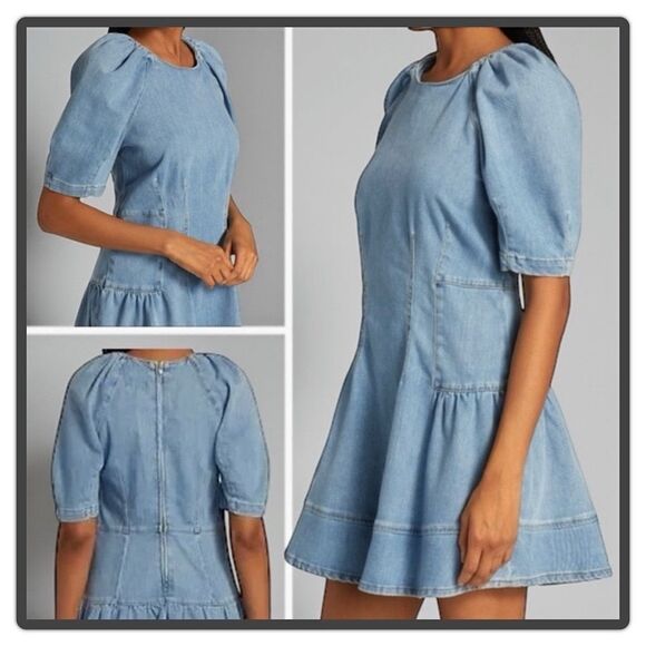 Jonathan Simkhai Holland Denim Mini Dress - Picture 2 of 16